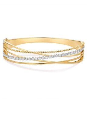 Golden Vine 14K (or 18k upon request) Yellow Gold Bangle Bracelet